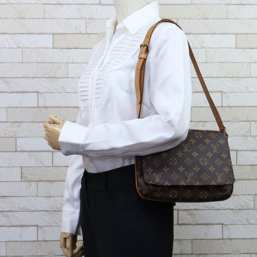 美品 LOUIS VITON ルイヴィトン モノグラム ミュゼット タンゴ ショルダー バッグ 斜め掛け レディース PVC レザー ブラウン a6403 LOUIS VUITTON（ルイ・ヴィトン） ショルダーバッグ モノグラム