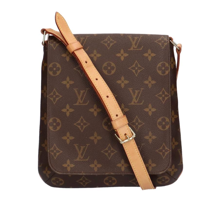 LOUIS VUITTON ルイヴィトン モノグラム ミュゼットサルサ ショルダーバッグ ブラウン レザー×PVC M51258 ゴールド金具 LOUIS VUITTON（ルイ・ヴィトン） ショルダーバッグ モノグラム