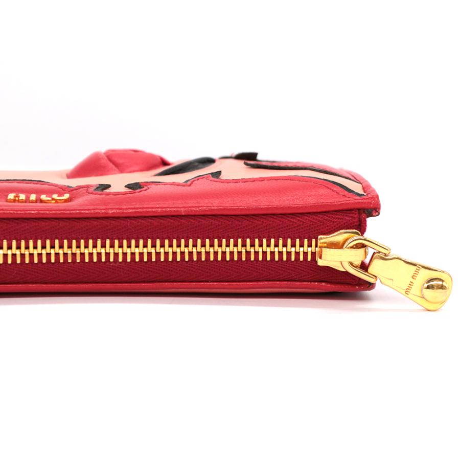 miu miu（ミュウミュウ） 長財布 レッド SH 中古 : R&Kリサイクル