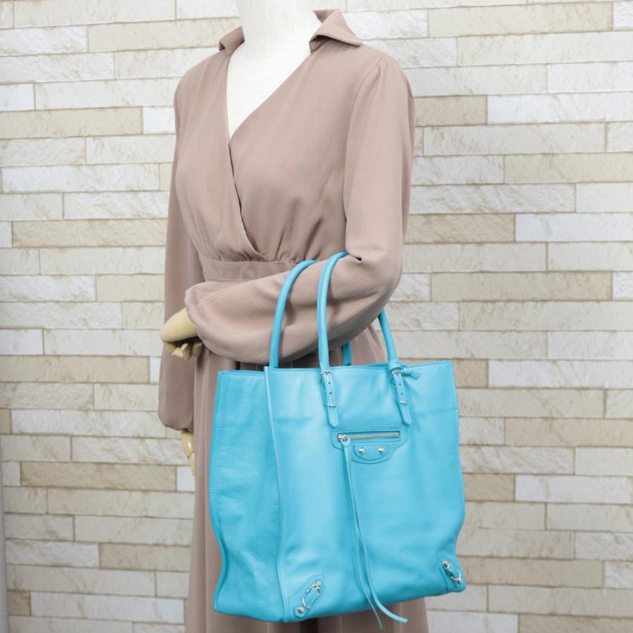 BALENCIAGA（バレンシアガ） ハンドバッグ ペーパーバック ブルー 中古 