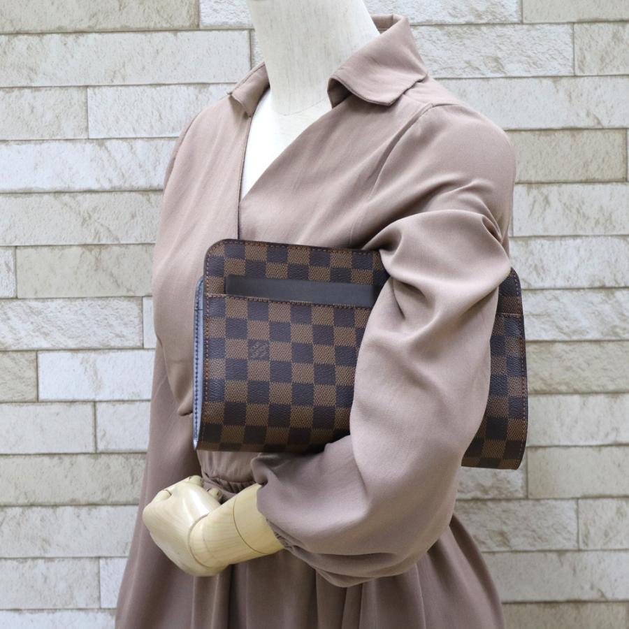 LOUIS VUITTON ルイ・ヴィトン セカンドバッグ ダミエ サンルイ ダミエキャンバス N51993 ブラウン ブラウン 中古