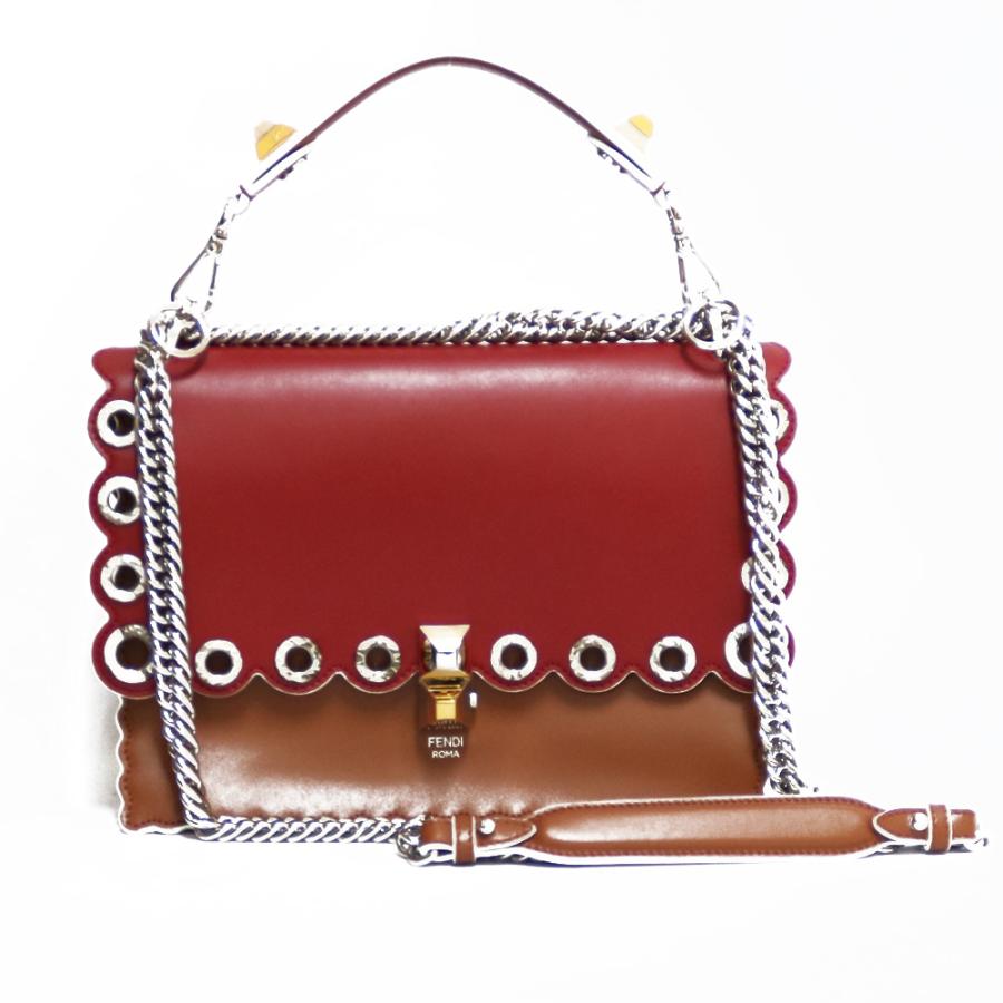 FENDI フェンディ ショルダーバッグ 2WAYバッグ キャナイ レッド 