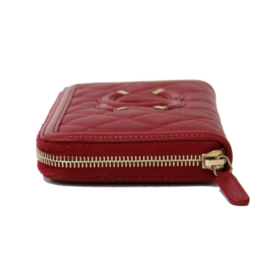 CHANEL シャネル 長財布 マットキャビアスキン ピンク 中古 CHANEL シャネル 長財布 マットキャビアスキン ピンク 中古