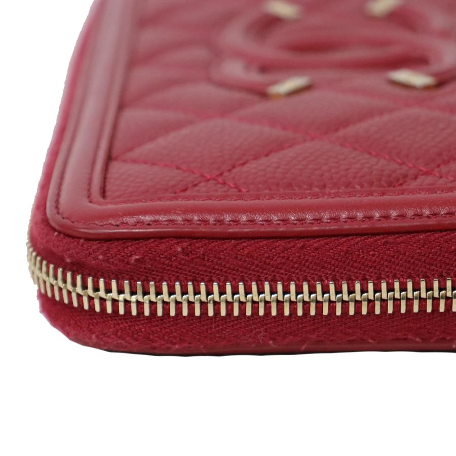 CHANEL シャネル 長財布 マットキャビアスキン ピンク 中古 CHANEL シャネル 長財布 マットキャビアスキン ピンク 中古