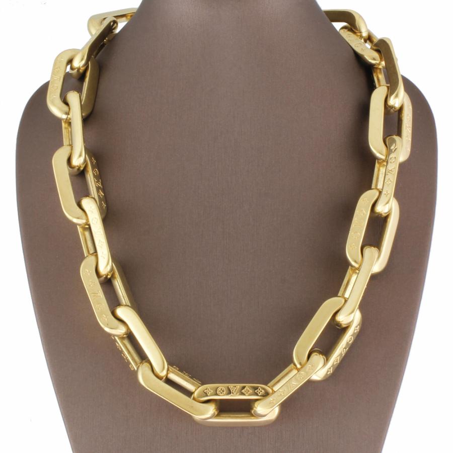 LOUIS VUITTON ネックレス　コリエ　LVエッジ　ナノグラム　ゴールド LOUIS VUITTON（ルイ・ヴィトン） コリエ LVエッジ MM ネックレス
