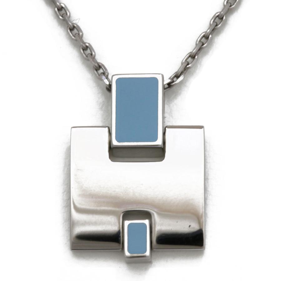 HERMES エルメス ネックレス Hモチーフ アイリーン メタル シルバー 