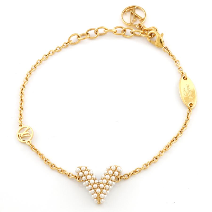 LOUIS VUITTON ルイ・ヴィトン ブレスレット Vマーク ブラスレ・エセンシャルV ペルル メタル M68361 ゴールド【BJ】 中古  :BRC29105312:R&KリサイクルキングYahoo!店 - 通販 - Yahoo!ショッピング