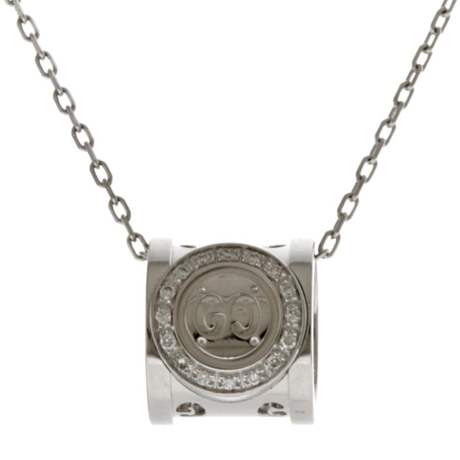 GUCCI（グッチ） アイコン ネックレス 18金 K18ホワイトゴールド ユニ