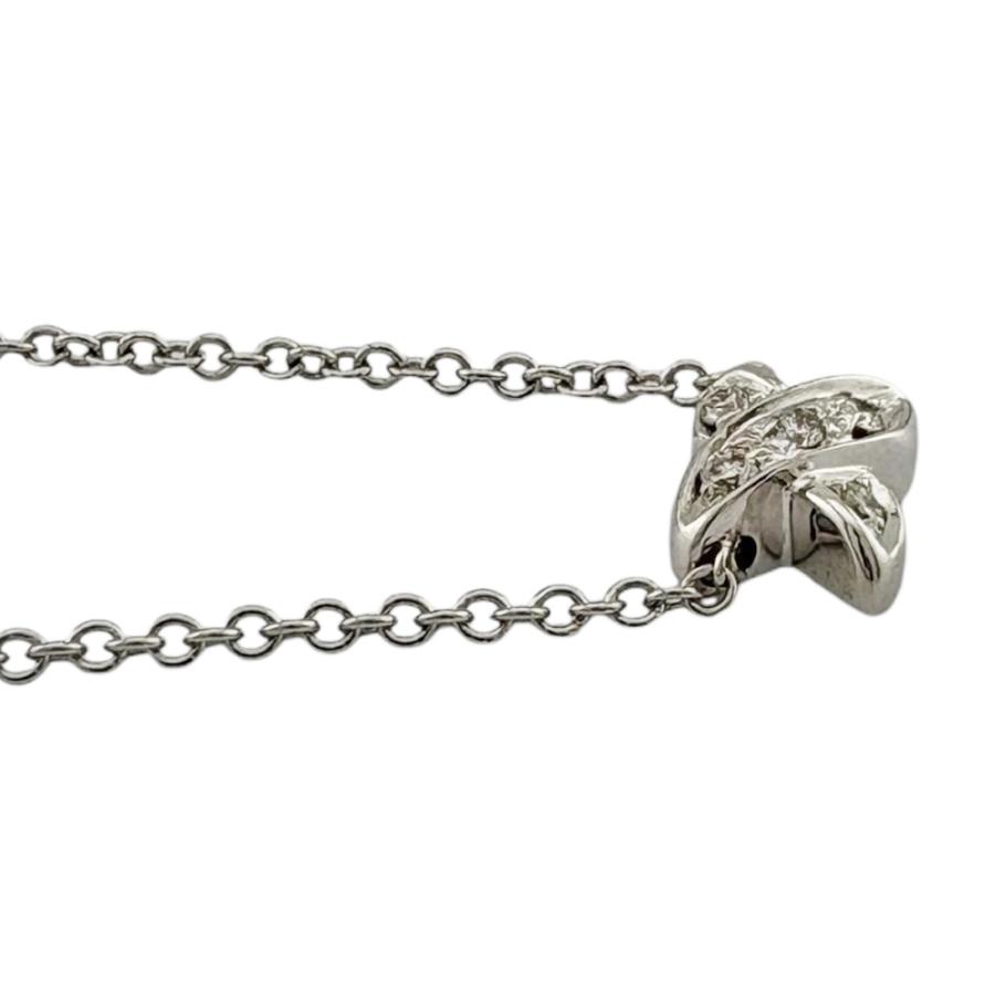 新素材新作 TIFFANY&Co. ティファニー クロスステッチ ネックレス 18金 K18 ダイヤモンド