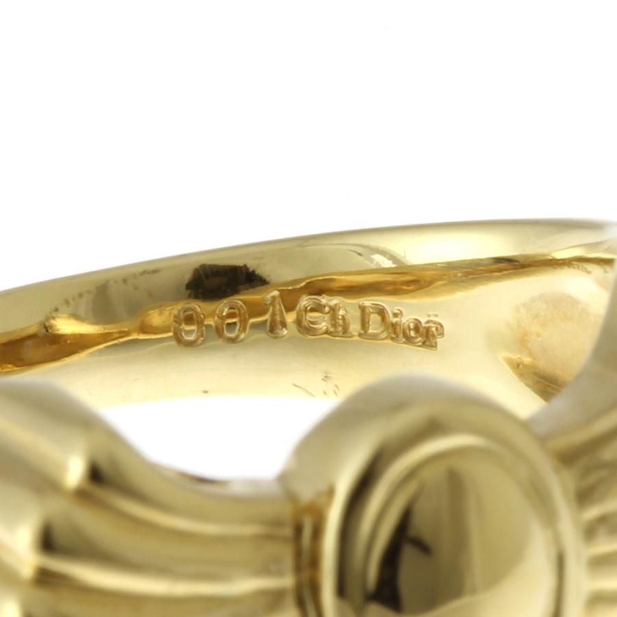 ディオール Dior リボン リング・指輪 9.5号 18金 K18イエローゴールド
