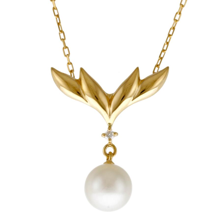 ミキモト MIKIMOTO ネックレス 18金 K18イエローゴールド パール