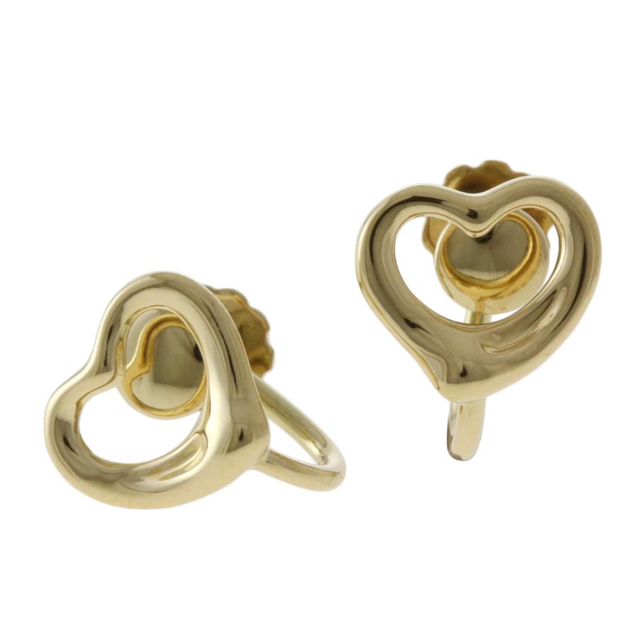 TIFFANY&Co. ティファニー オープンハート イヤリング 18金 K18