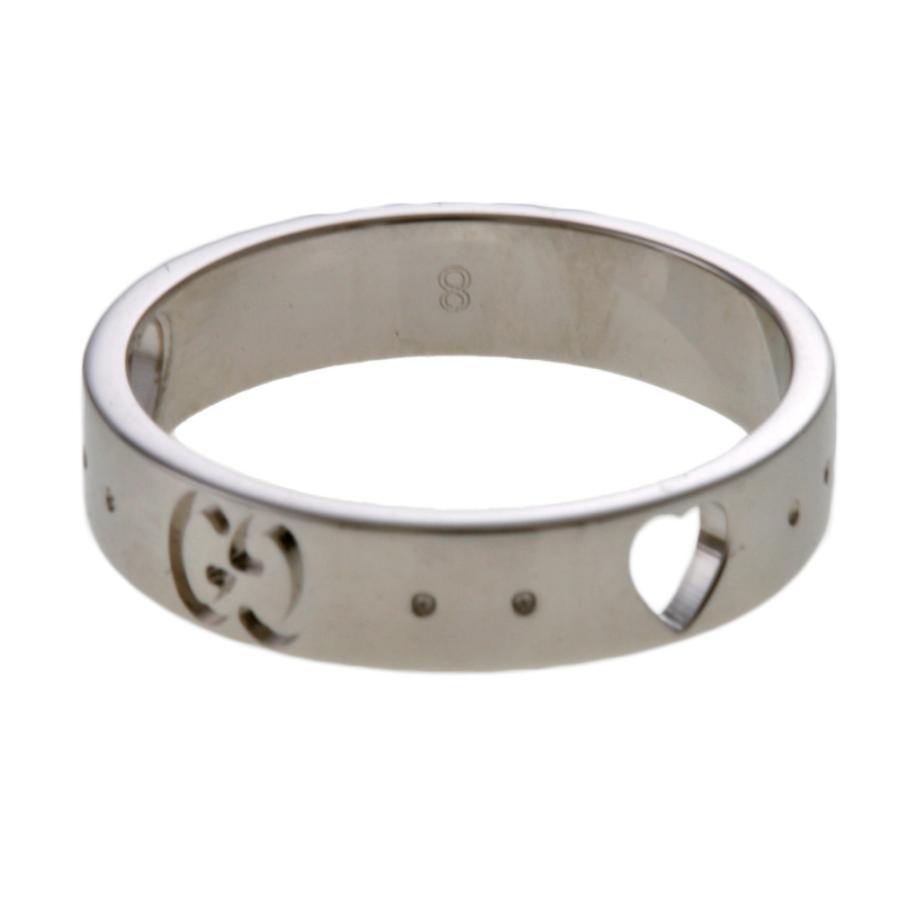 Gucci アイコン 18K ダイヤ リング 8号 美品 GUCCI グッチ アイコン アモール リング 指輪 8号 18金 K18