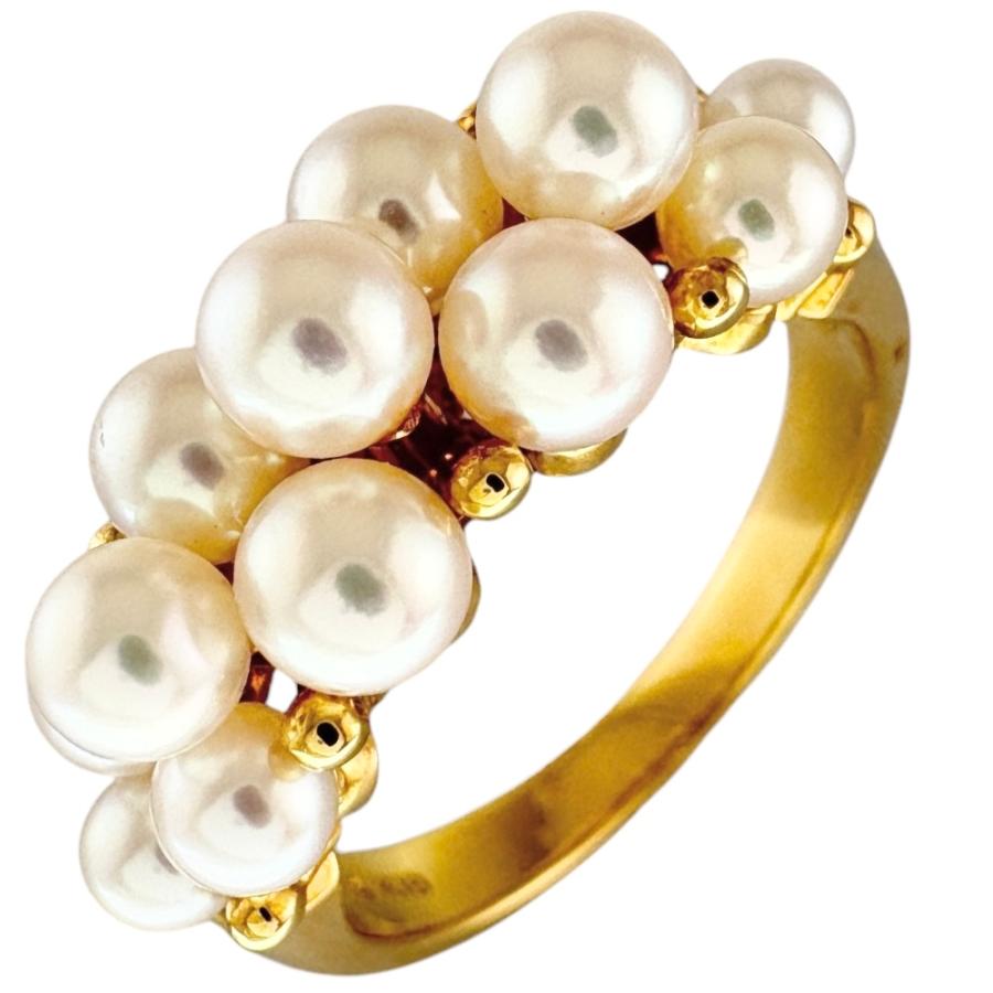 MIKIMOTO（ミキモト） リング 指輪 13号 18金 K18イエローゴールド 