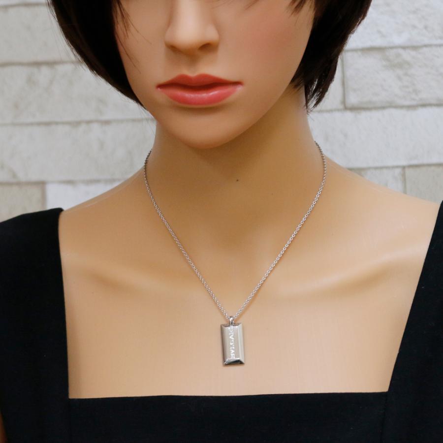 BVLGARI（ブルガリ） インゴット ネックレス 18金 K18ホワイトゴールド