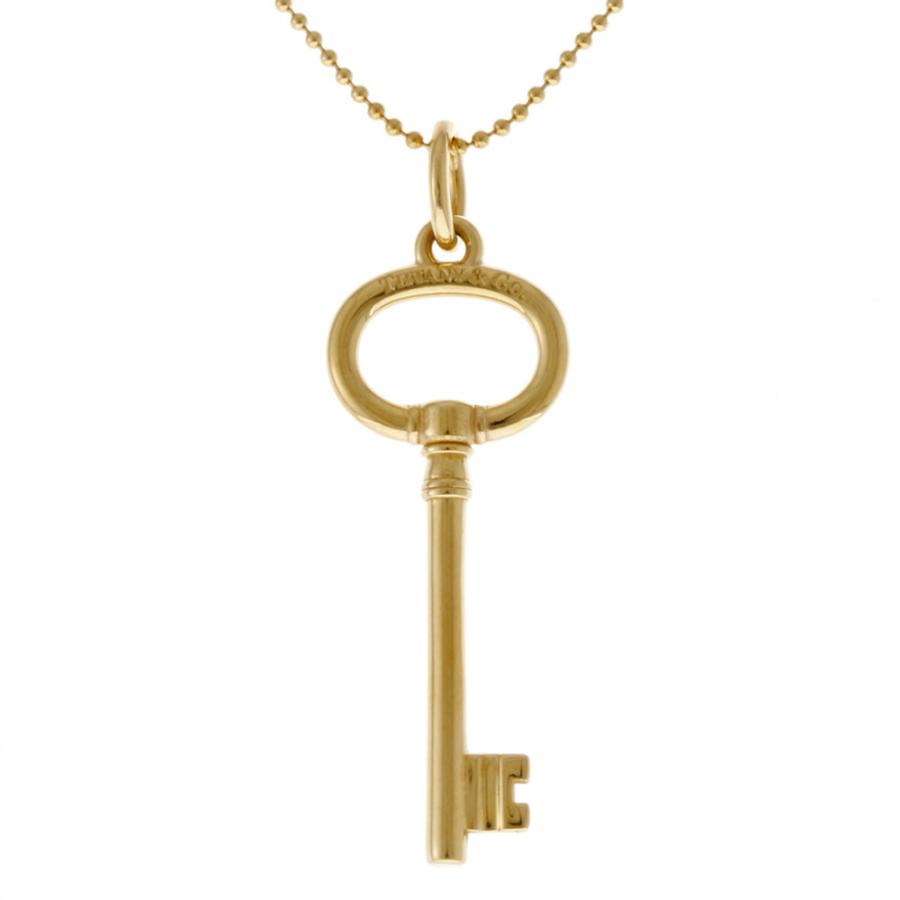 ティファニー TIFFANY&Co. オーバルキー ネックレス 18金 K18イエロー 