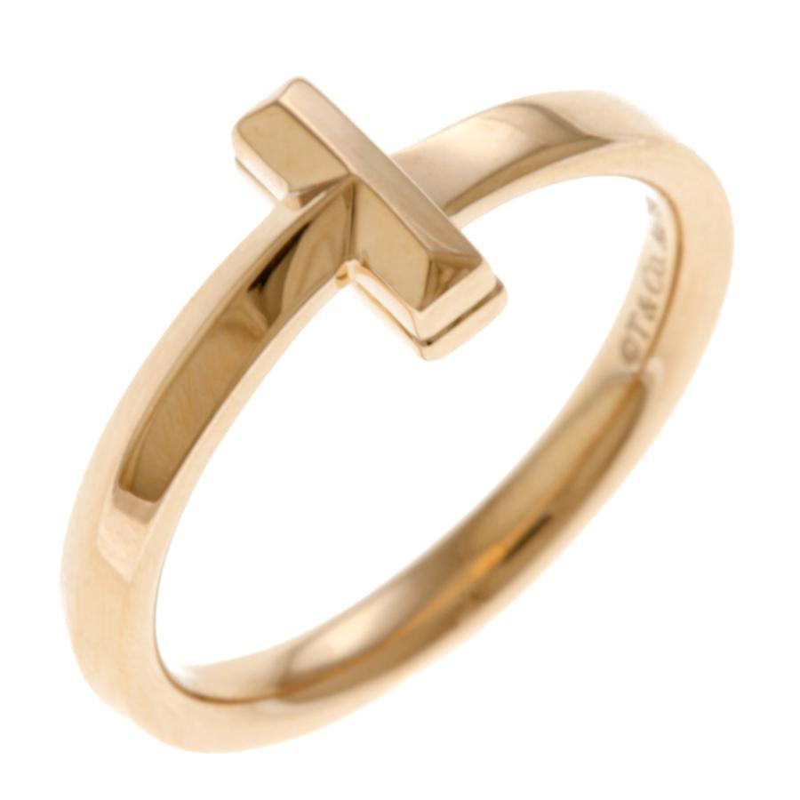TIFFANY&Co.（ティファニー） Tワン リング・指輪 10号 18金 K18ピンク 