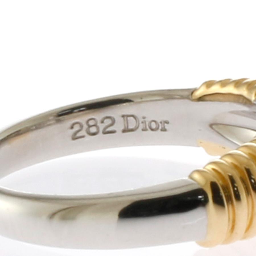 クリスチャンディオール リング ５号 ディオール リング 5号 K18×Pt950 3.8g Christian Dior 磨き済