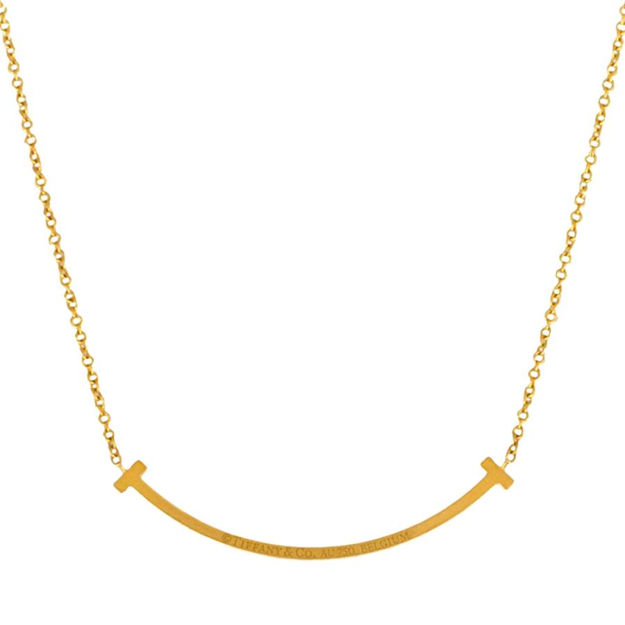 TIFFANY&Co.】T ダイヤモンド ネックレス K18WG レディース TIFFANY&Co
