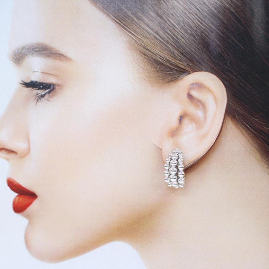 BOUCHERON（ブシュロン） グランドレザン ピアス 18金 K18ホワイト