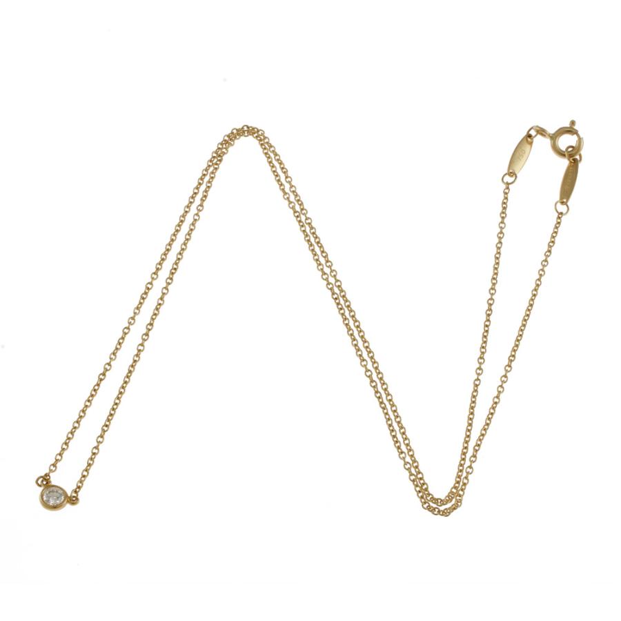 Tiffany & Co. バイザヤード イエローゴールド k18 TIFFANY&Co.（ティファニー） バイザヤード 約0.08ct ネックレス 18金