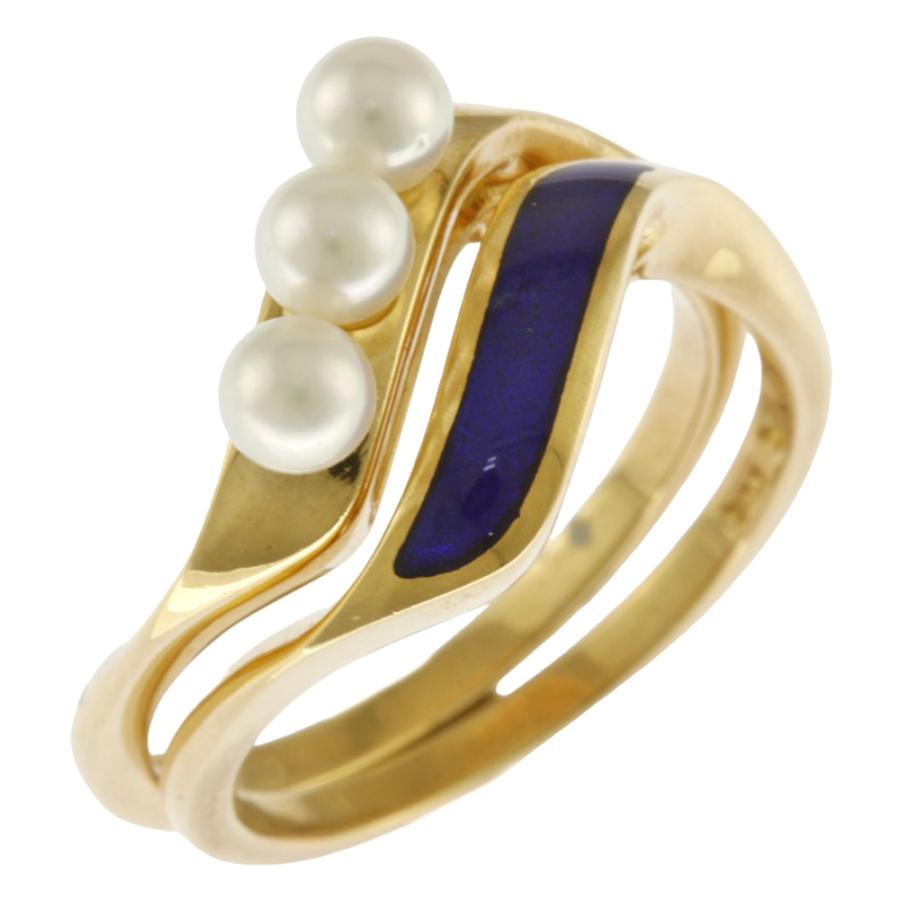 MIKIMOTO ミキモト リング 指輪 11号 18金 K18イエローゴールド パール 