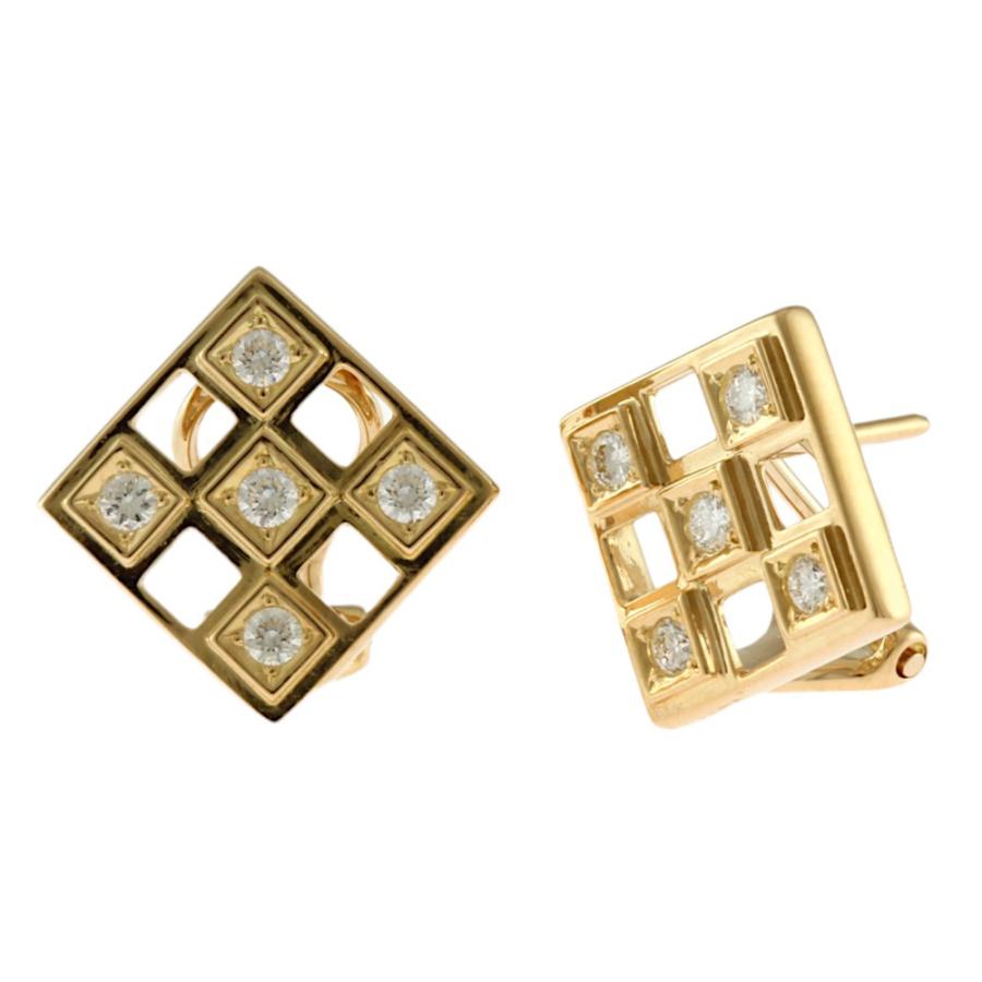 タサキ ピアス 18金 K18イエローゴールド ダイヤモンド レディース