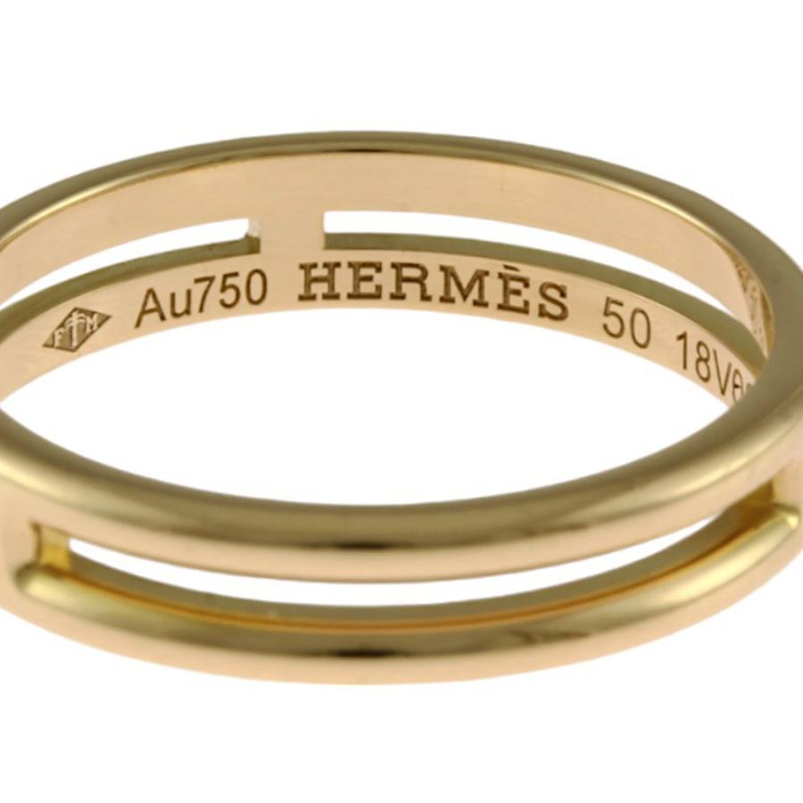 HERMES エルメス アリアンヌ リング 指輪 10号 18金 K18ピンク