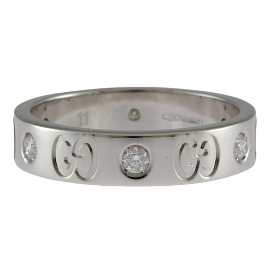 GUCCI グッチ アイコン ダイヤモンド リング 指輪 10.5号 18金