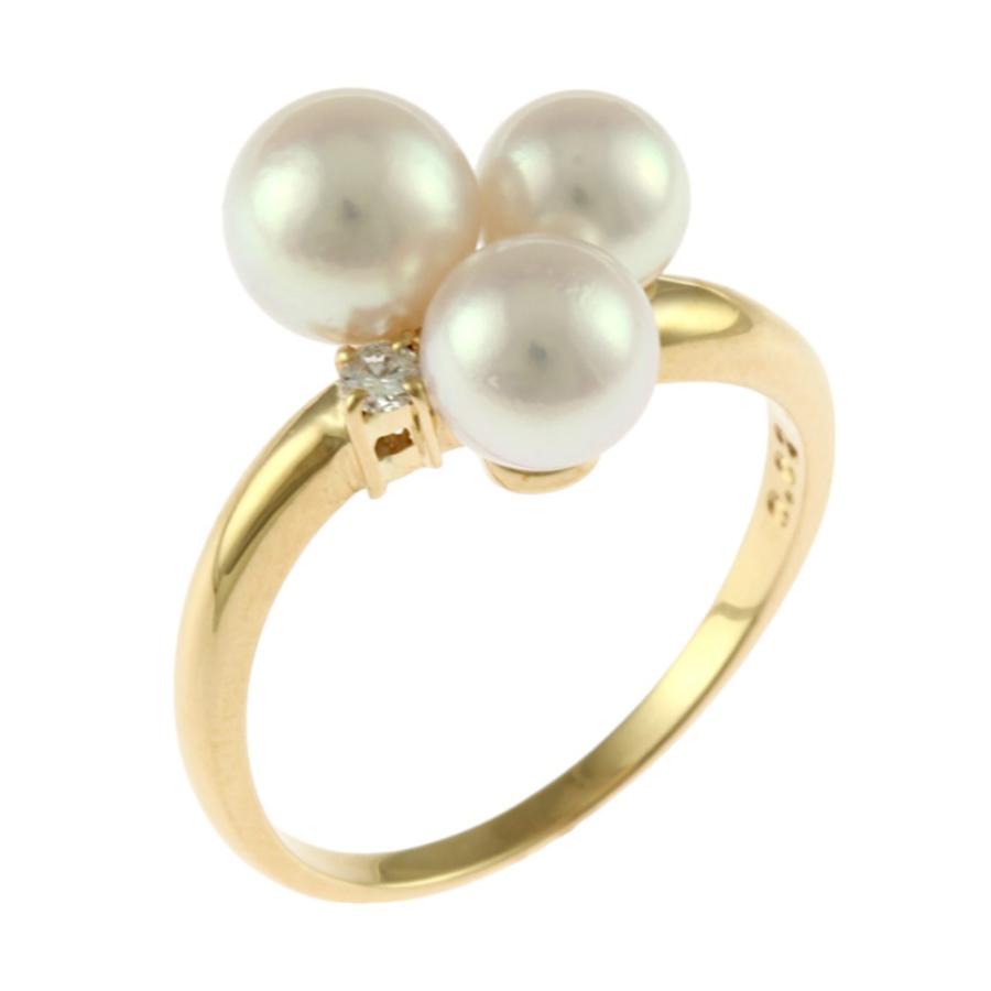 タサキ リング 指輪 11号 18金 K18イエローゴールド パール レディース