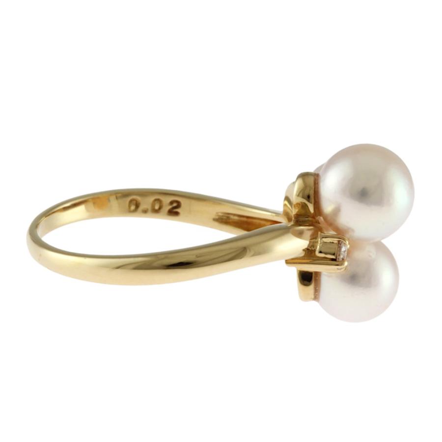 タサキ リング 指輪 11号 18金 K18イエローゴールド パール レディース