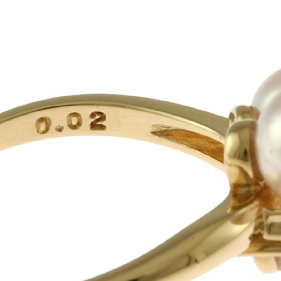 タサキ リング 指輪 11号 18金 K18イエローゴールド パール レディース