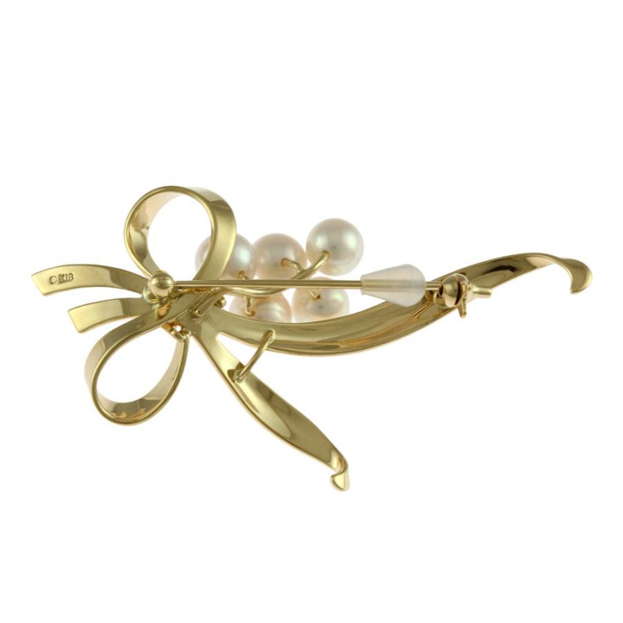 MIKIMOTO（ミキモト） ブローチ 18金 K18イエローゴールド アコヤ