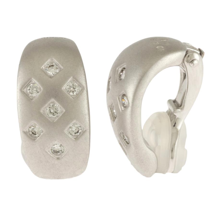 タサキ イヤリング 18金 K18ホワイトゴールド ダイヤモンド レディース  