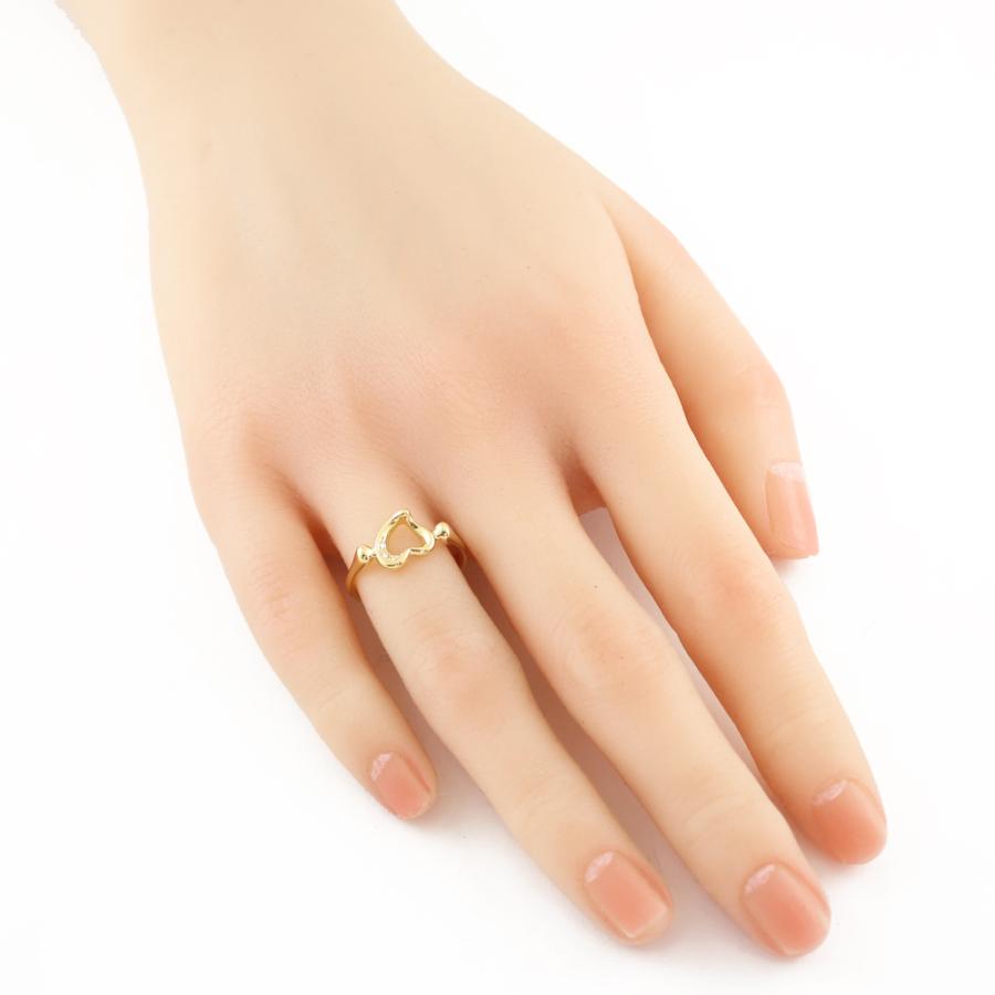 美品 Tiffany&Co. ティファニー オープンハート リング 指輪 10号 TIFFANY&Co.（ティファニー） オープンハート リング 指輪 10号 18金