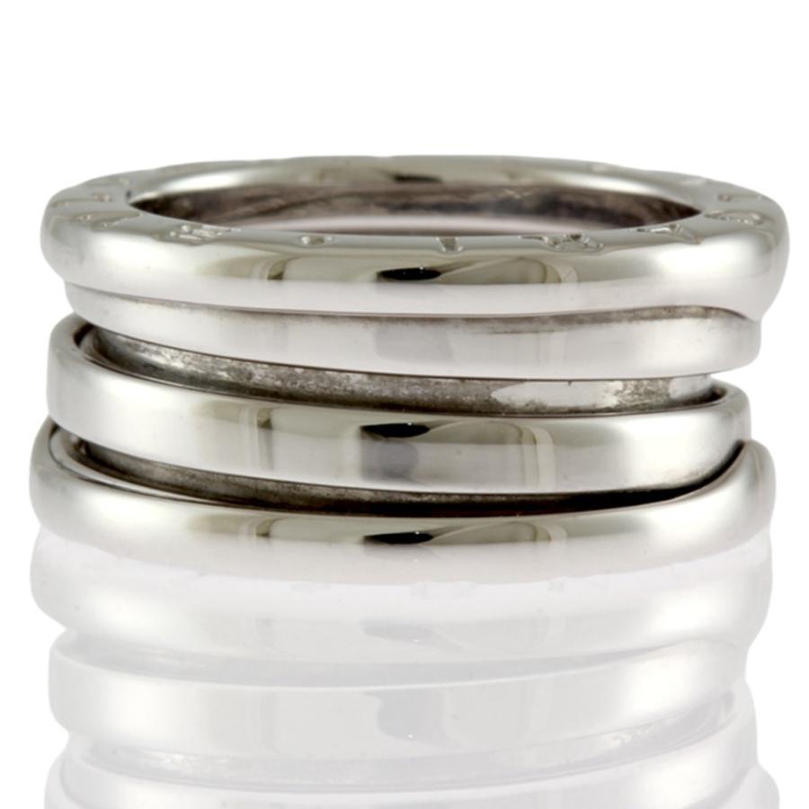 ブルガリ指輪シルバーゴールドバンドリング BVLGARI ブルガリ B-zero.1 3バンド リング 指輪 23号 18金 K18