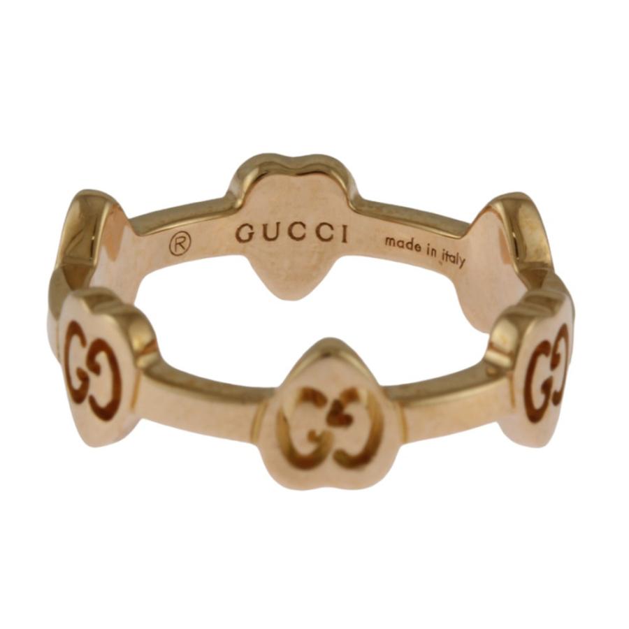 GUCCI（グッチ） ハート アイコン リング 指輪 7号 18金 K18ピンク