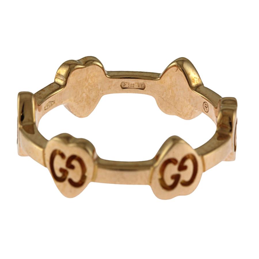 GUCCI（グッチ） ハート アイコン リング 指輪 7号 18金 K18ピンク