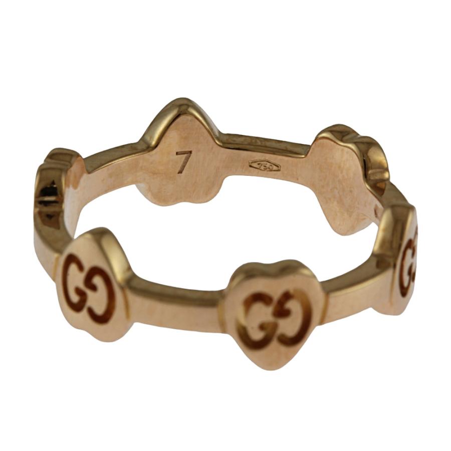 GUCCI（グッチ） ハート アイコン リング 指輪 7号 18金 K18ピンク