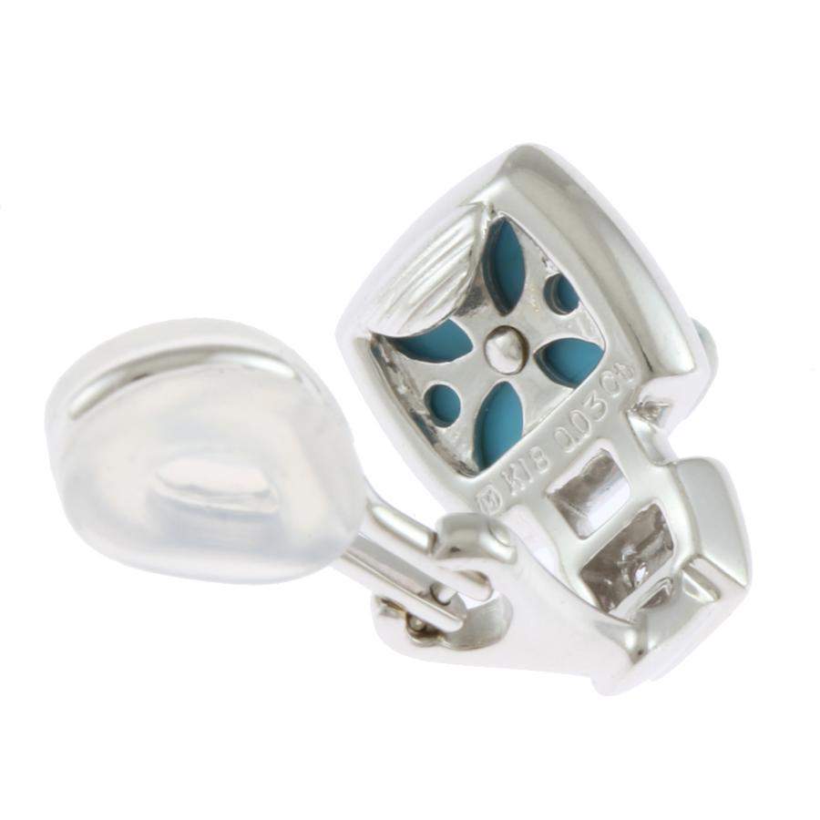 MIKIMOTO（ミキモト） イヤリング 18金 K18ホワイトゴールド トルコ石 