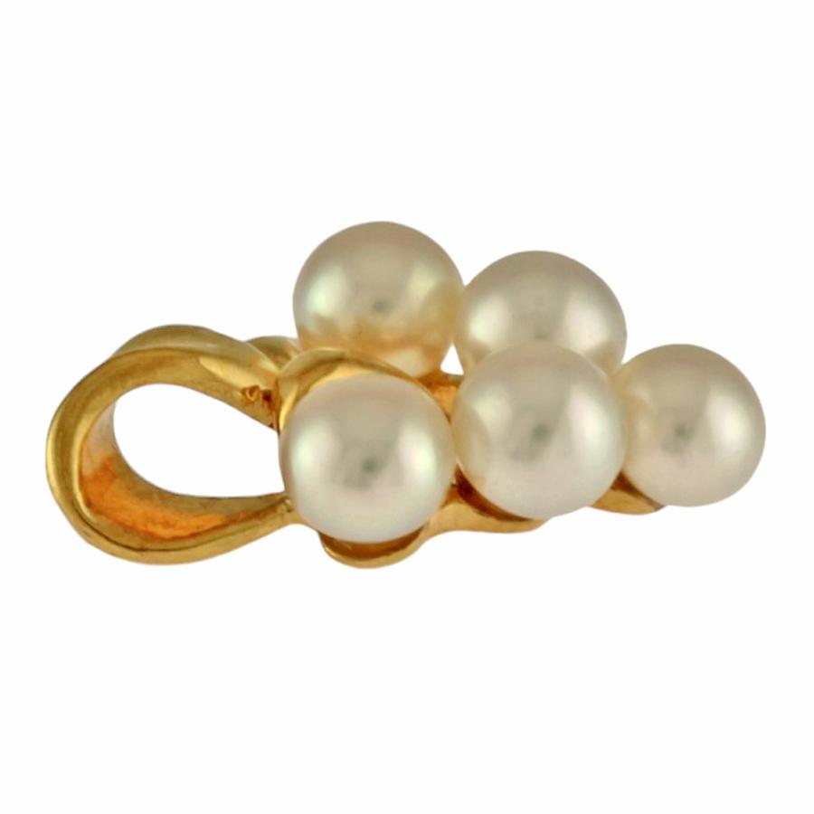 タサキ ペンダントトップ 18金 K18イエローゴールド アコヤパール  