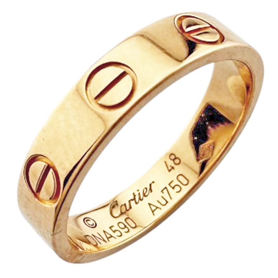 Cartier（カルティエ） ミニラブ リング 指輪 8号 18金 K18ピンク