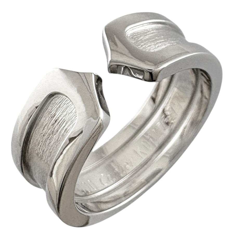Cartier カルティエ 2C リング 指輪 8号 18金 K18ホワイト Cartier カルティエ 2C リング 指輪 8号 18金 K18ホワイト