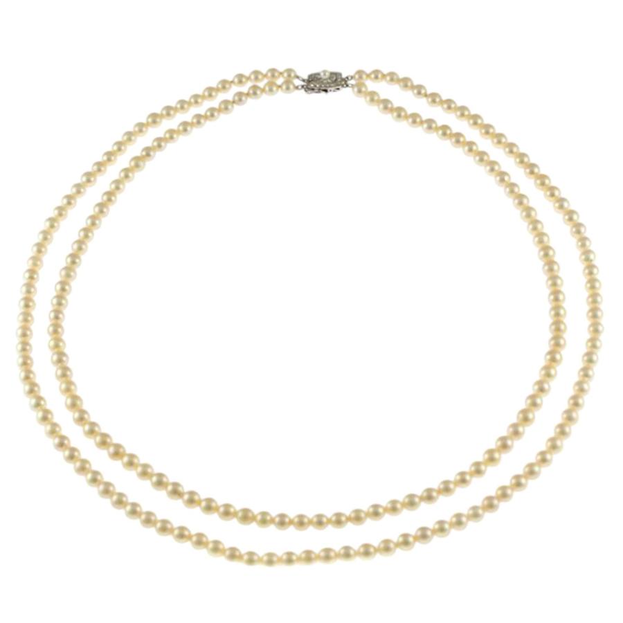MIKIMOTO（ミキモト） 2連パール ネックレス シルバー パール