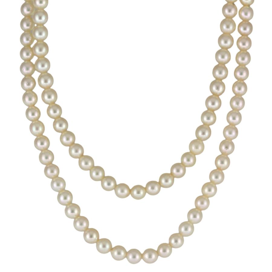 MIKIMOTO（ミキモト） 2連パール ネックレス シルバー パール