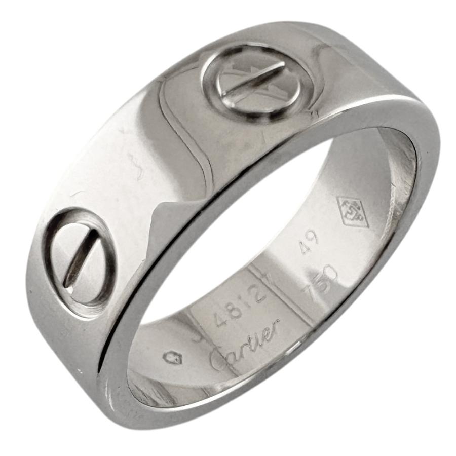 Cartier カルティエ ラブ リング 指輪 8.5号 18金 K18ホワイト Cartier カルティエ ラブ リング 指輪 8.5号 18金 K18ホワイト