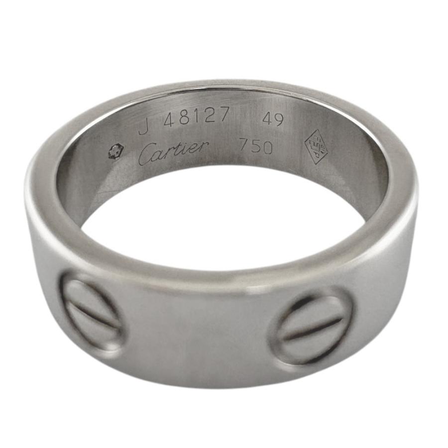 Cartier カルティエ ラブ リング 指輪 8.5号 18金 K18ホワイト Cartier カルティエ ラブ リング 指輪 8.5号 18金 K18ホワイト