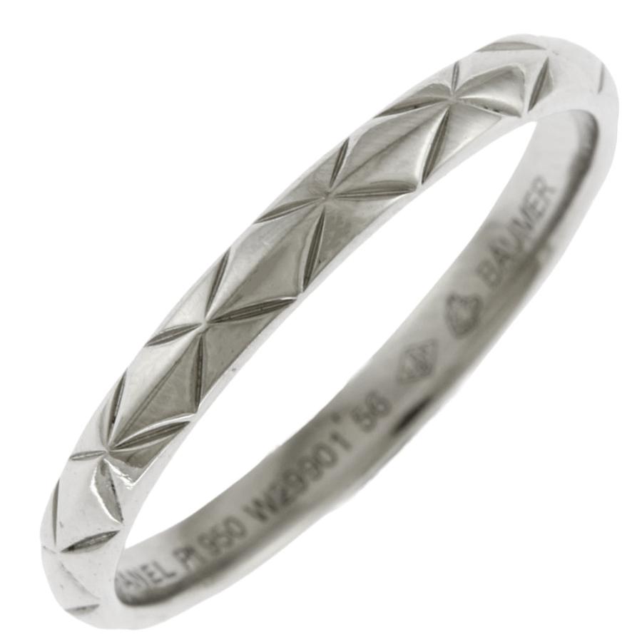 CHANEL（シャネル） マトラッセ リング 指輪 15号 Pt950プラチナ ユニ