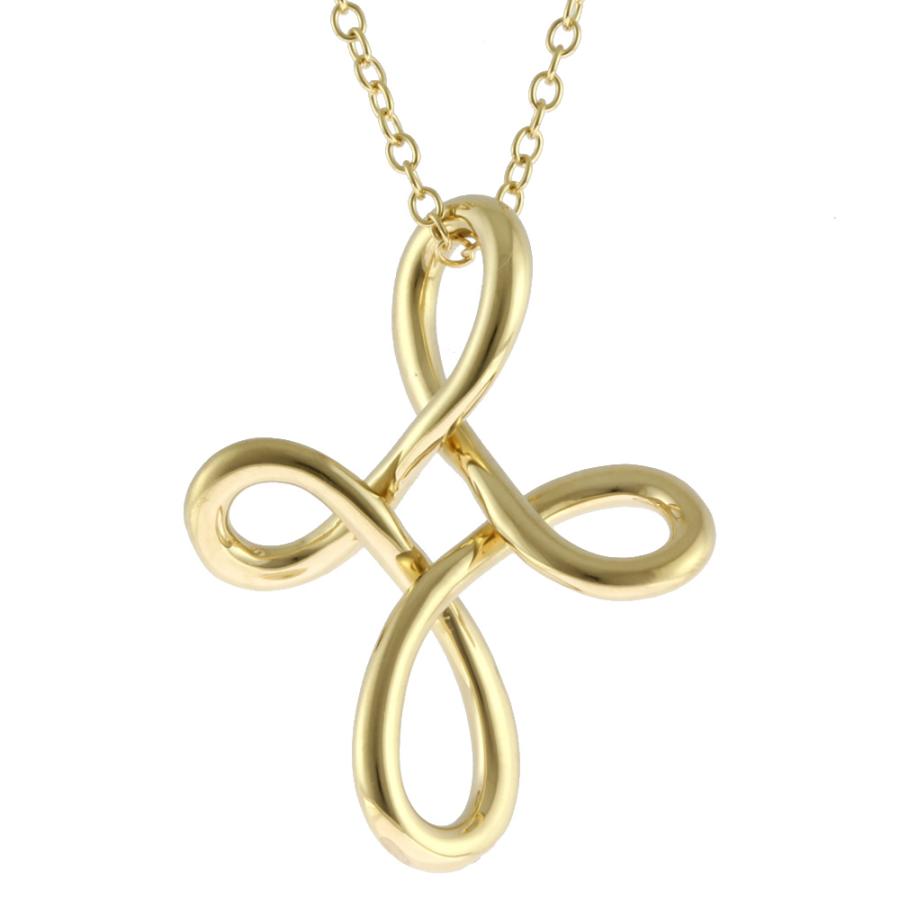 TIFFANY&Co. ティファニー オープンクロス ネックレス 18金 K18