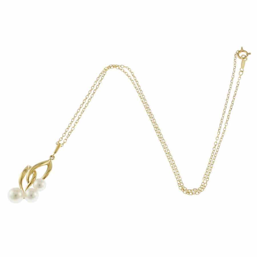 MIKIMOTO ミキモト ネックレス 18金 K18イエローゴールド アコヤパール
